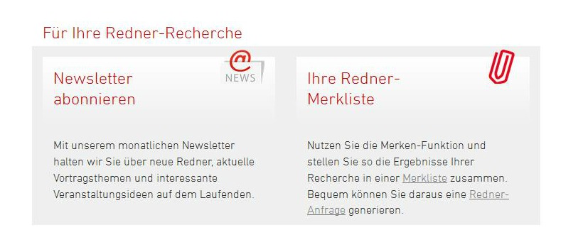 ECON Referenten-Agentur Website -Relaunch Redner-Recherche